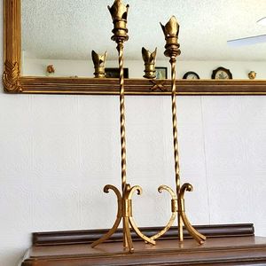 Amazing Vintage Gold Candlesticks